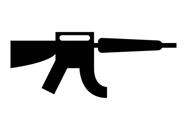 Ak47 geweersilhouet — Stockvector