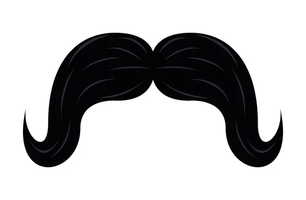 Sílhueta de bigode de Hipster — Vetor de Stock