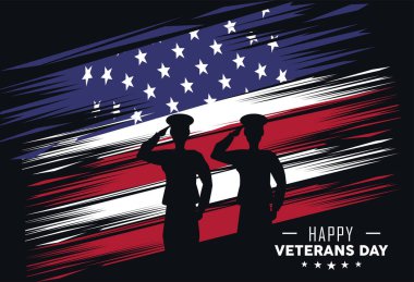 Amerikan bayrağı ve gazileri