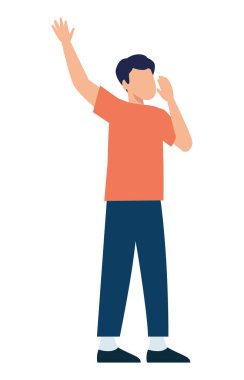 genç adam çığlık