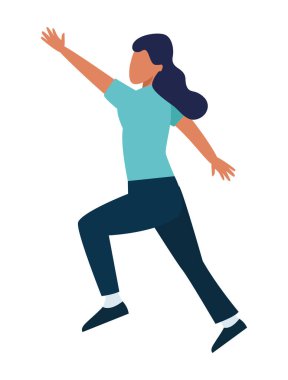 Genç Kadın Zıplıyor