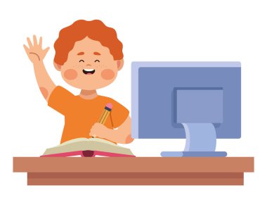 Çocuk kitap okuyor.