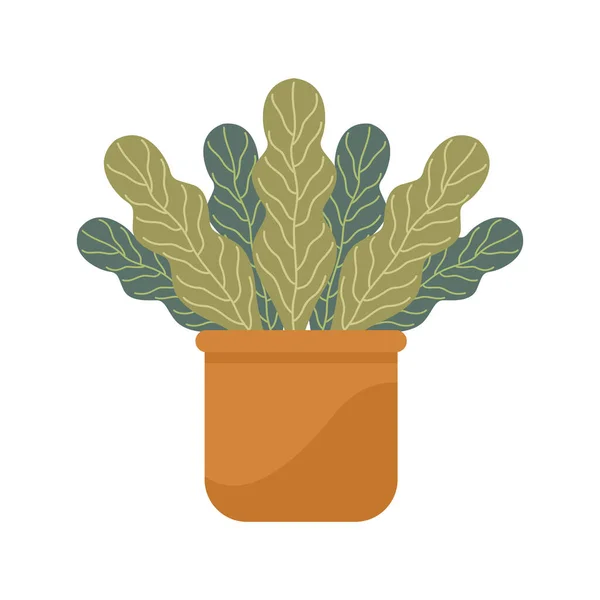 Houseplant in ceramic pot — Stock Vector