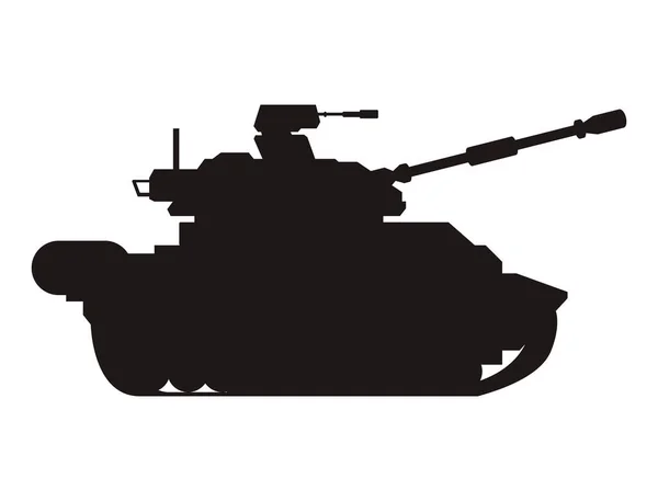 Tank van oorlog silhouet — Stockvector