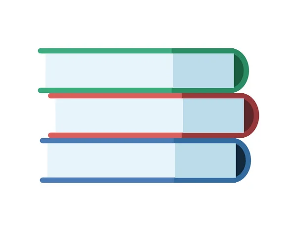 Pile de livres de couleurs — Image vectorielle