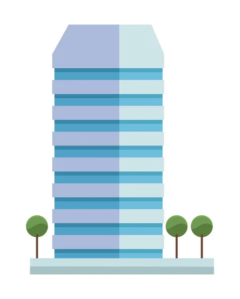 Frente edificio de la ciudad — Vector de stock