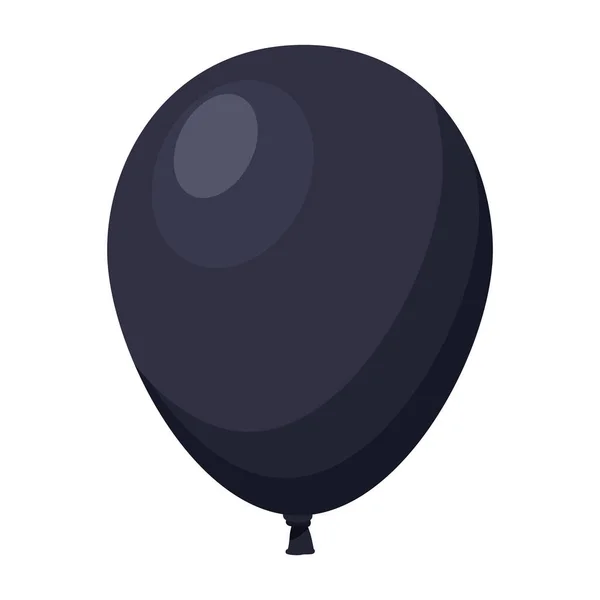 Hélium ballon noir — Image vectorielle