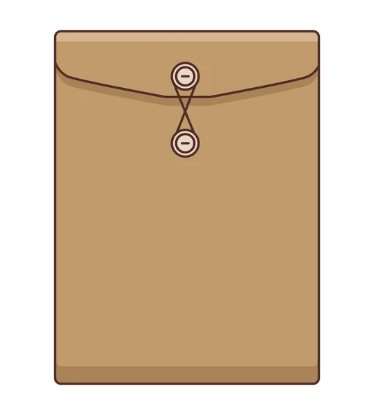Ícone envelope manila — Vetor de Stock
