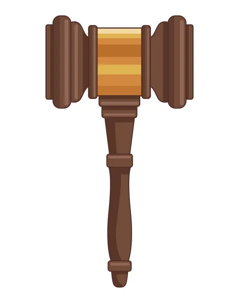 Juge en bois marteau — Image vectorielle