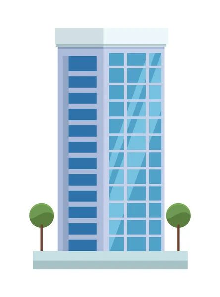 Edificio fachada urbana — Vector de stock
