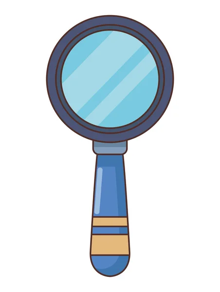 蓝色的放大镜 — 图库矢量图片
