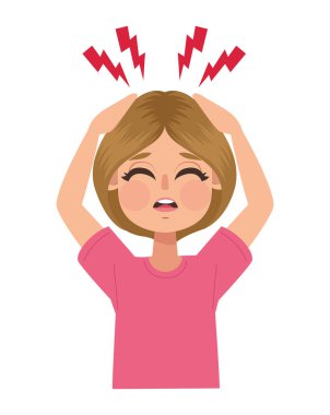 mujer con dolor de cabeza