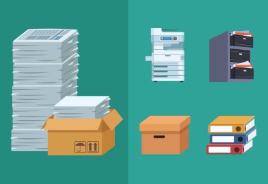 beş ofis evrak simgesi