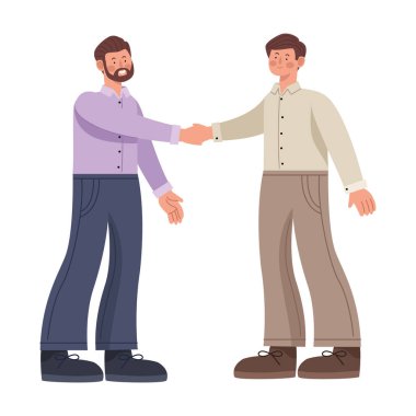 iş adamları el sıkışma karakterleri