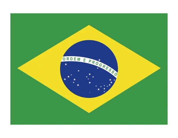Brasilien land flagga — Stock vektor