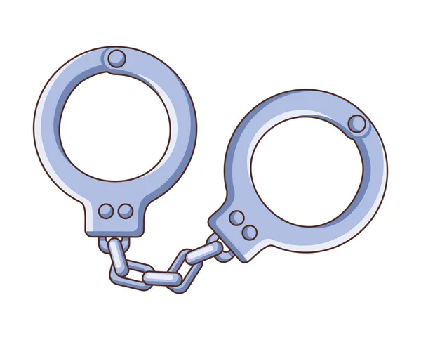 警察の手錠道具 — ストックベクタ