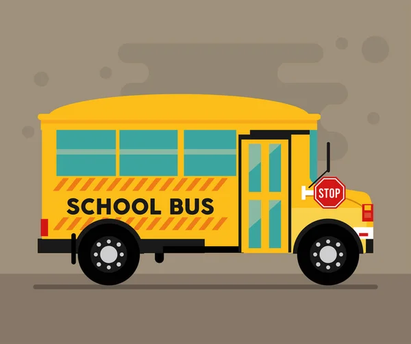 Bus école scène — Image vectorielle