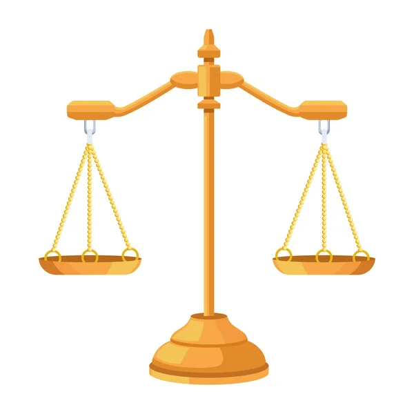 Equilibrio de justicia de oro — Vector de stock