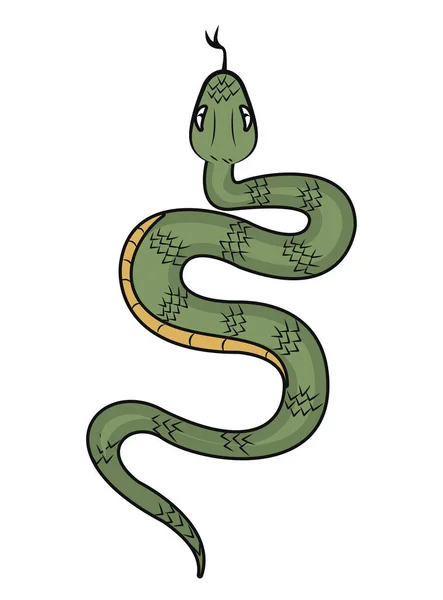 蛇野生爬行动物 — 图库矢量图片