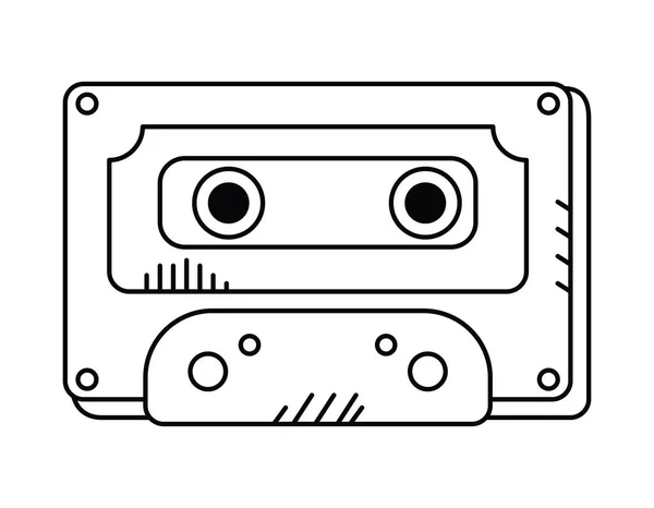 Cassette musique doodle — Image vectorielle