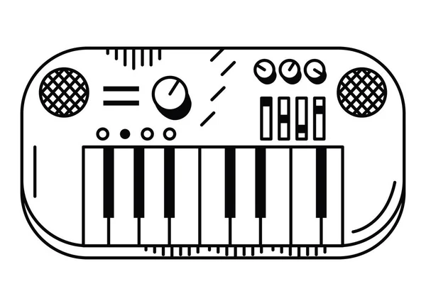 Instrumento de música sintetizador —  Vetores de Stock