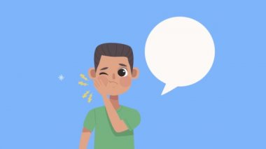 Karakter canlandırması konuşan hasta adam.