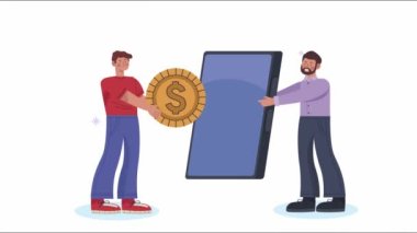 Akıllı telefonu ve parası olan adamlar.