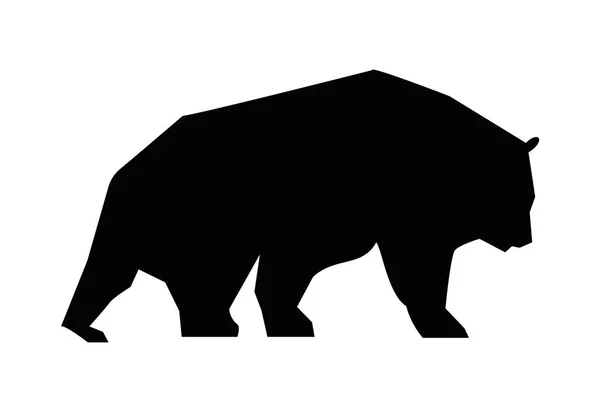 Orso silhouette animale selvatico — Vettoriale Stock