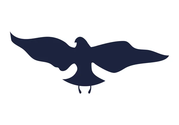 Latający ptak sylwetka — Wektor stockowy