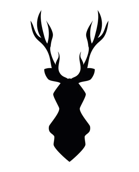 Deer wild animal silhouette — Stock Vector