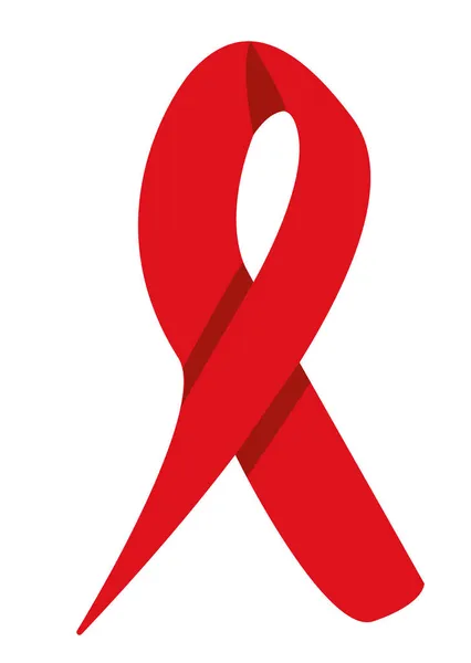 Welt-Aids-Tag Schleifenemblem — Stockvektor