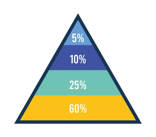 Statistics pyramid infographic — Stock Vector