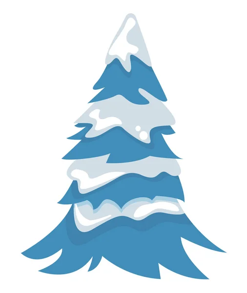 Pine met sneeuw — Stockvector