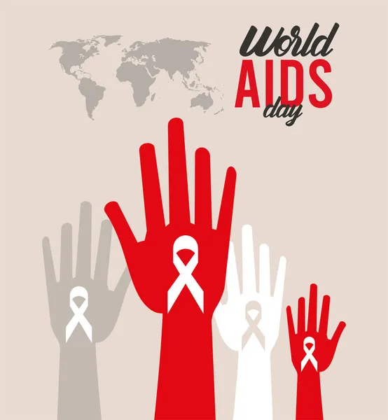 Cintas del Día Mundial del SIDA — Vector de stock