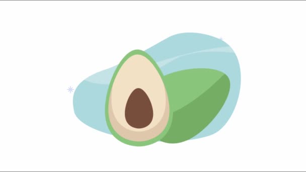 Abacate fresco vegetal comida saudável — Vídeo de Stock