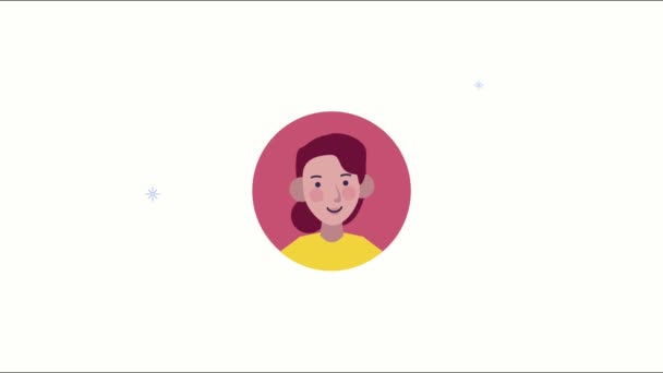 Femme contact utilisateur personnage animation — Video