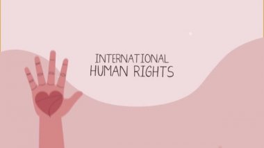 İnsan hakları el ele tutuştuğu bir animasyon