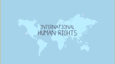 Dünyadaki insan hakları harfleri animasyon haritaları