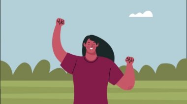 kampta genç kadın karakteri