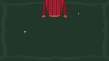 Belirli simgelerle mutlu noel animasyonları