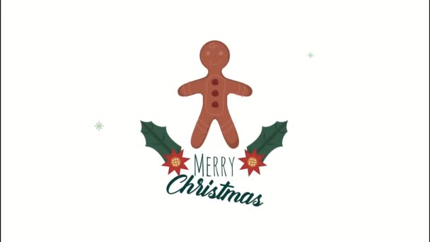 Veselé vánoční nápisy s giner cookie animace