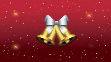 Mutlu noel animasyonları Altın zillerle