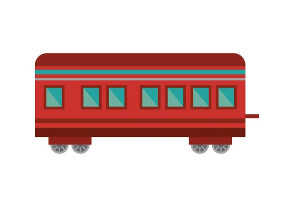 Röd vagn tåg — Stock vektor