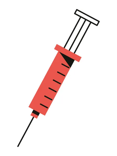 Medisch vaccin met spuit — Stockvector