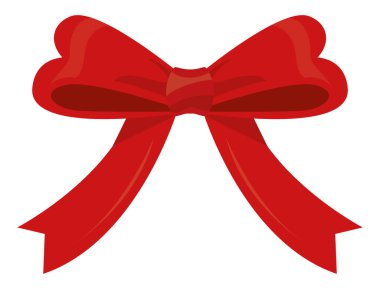 Kırmızı papyon dekoratif bant