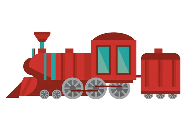Červené vlakové vozidlo — Stockový vektor
