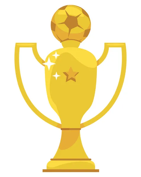 Coupe trophée d'or de football — Image vectorielle