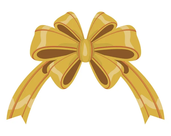 Golden classic bow — Stock Vector