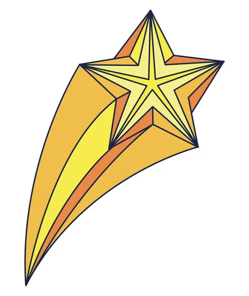 Estrella retro de oro — Vector de stock