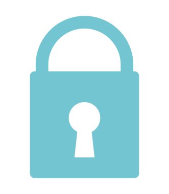 asma kilit güvenlik silueti